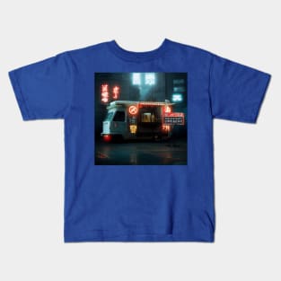 Cyberpunk Tokyo Ramen Food Truck Kids T-Shirt